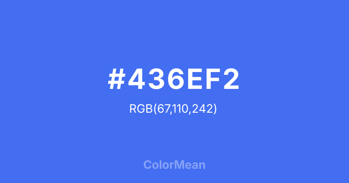 #436EF2 color swatch