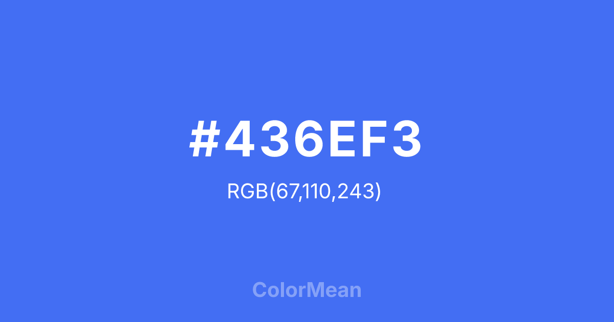 #436EF3 color swatch
