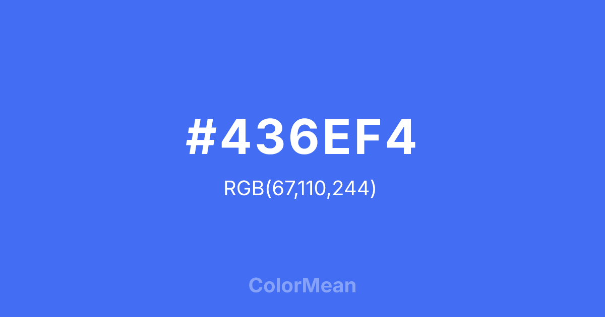 #436EF4 color swatch
