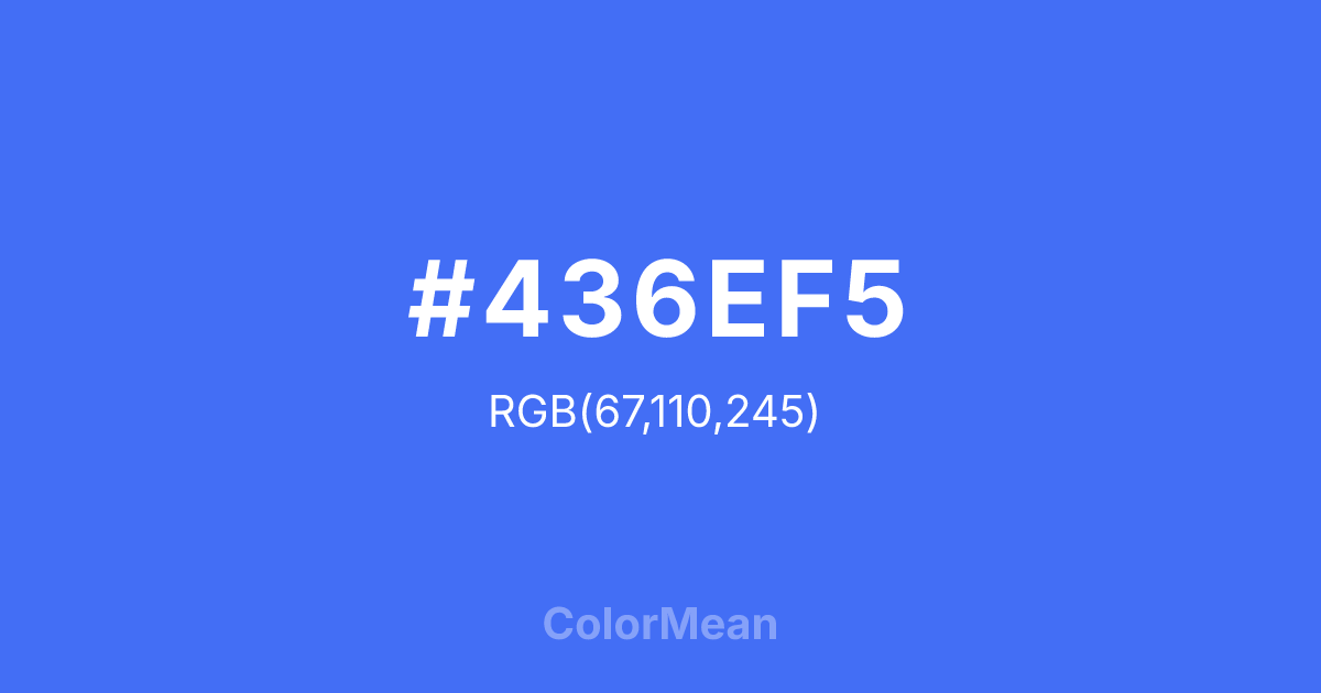 #436EF5 color swatch