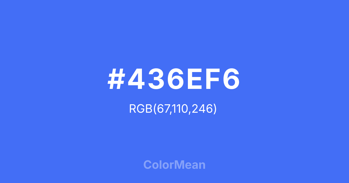 #436EF6 color swatch