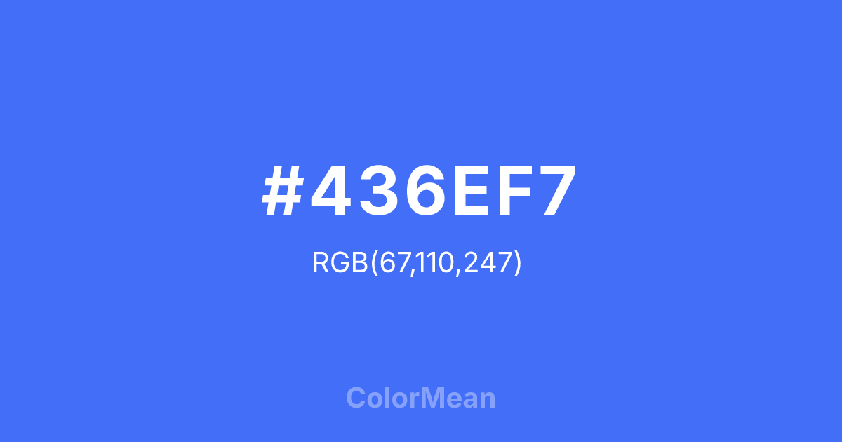 #436EF7 color swatch