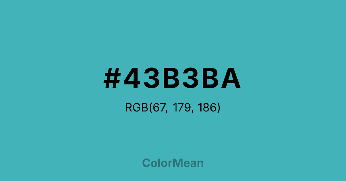#43B3BA color swatch