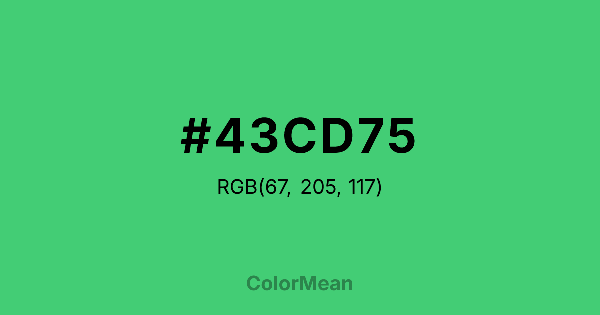 #43CD75 color swatch