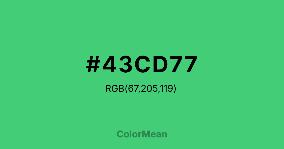 #43CD77 color swatch