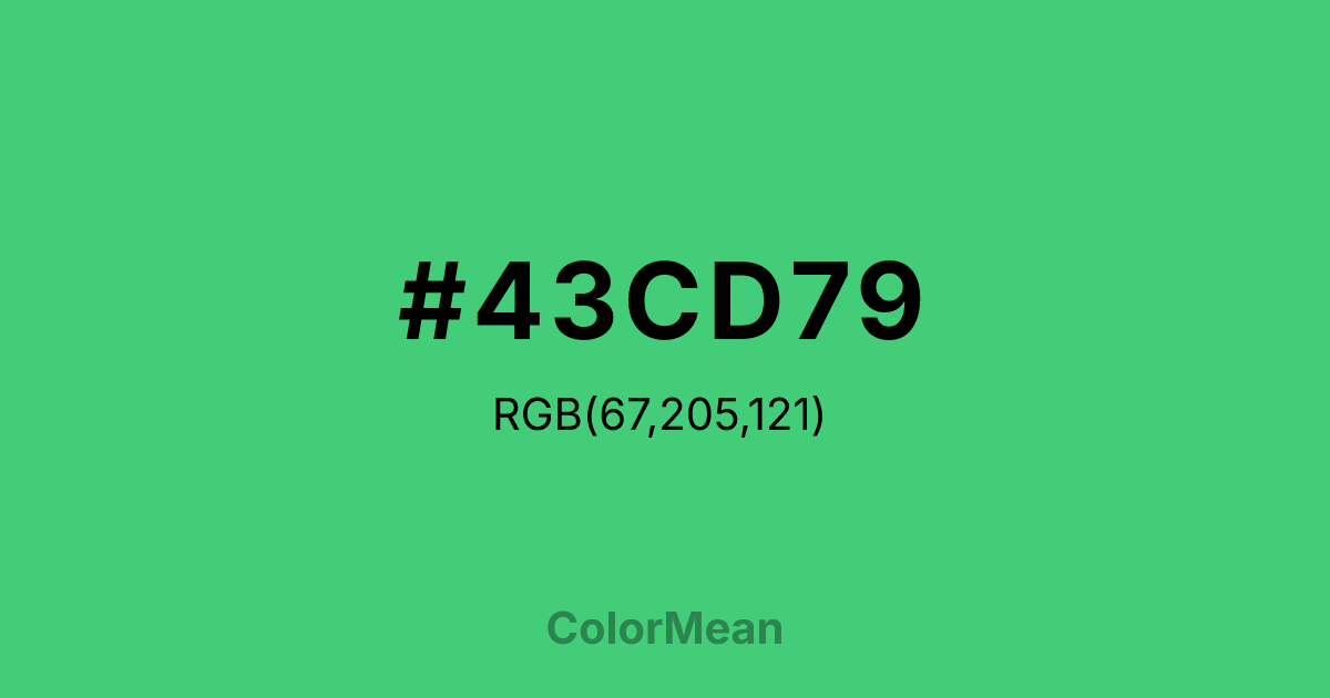 #43CD79 color swatch