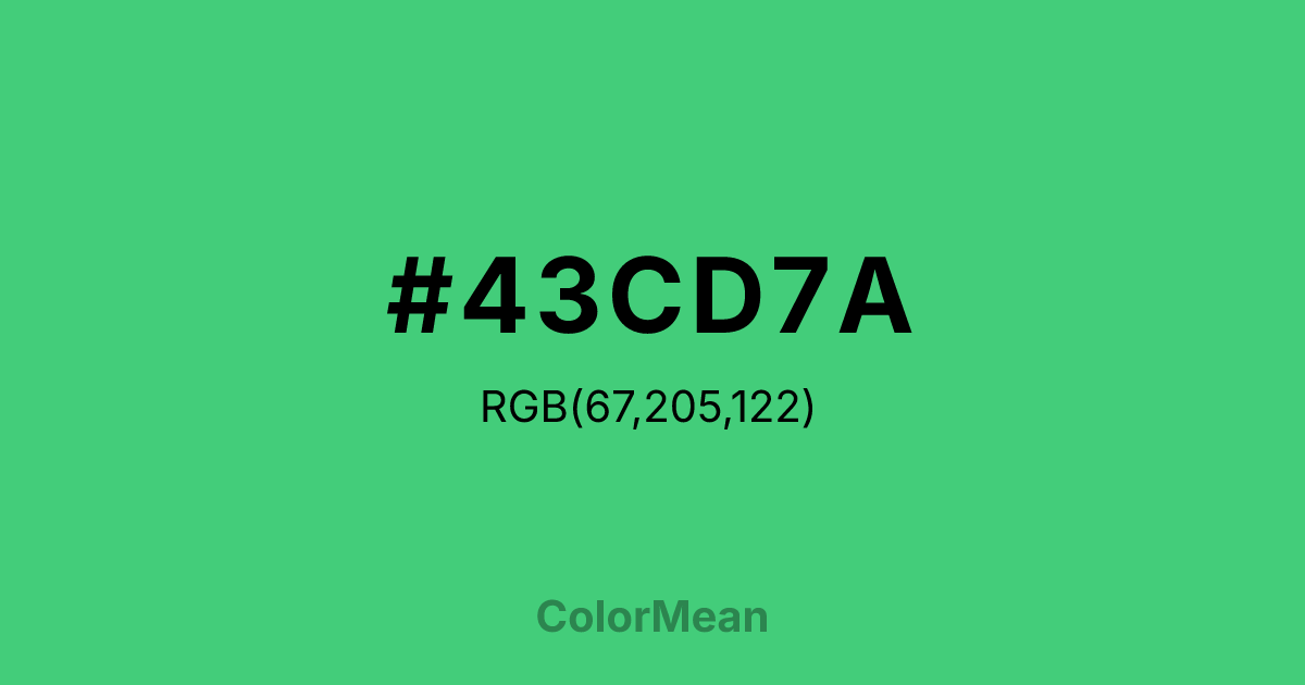 #43CD7A color swatch