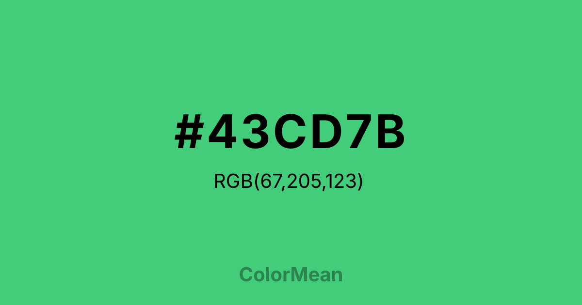 #43CD7B color swatch