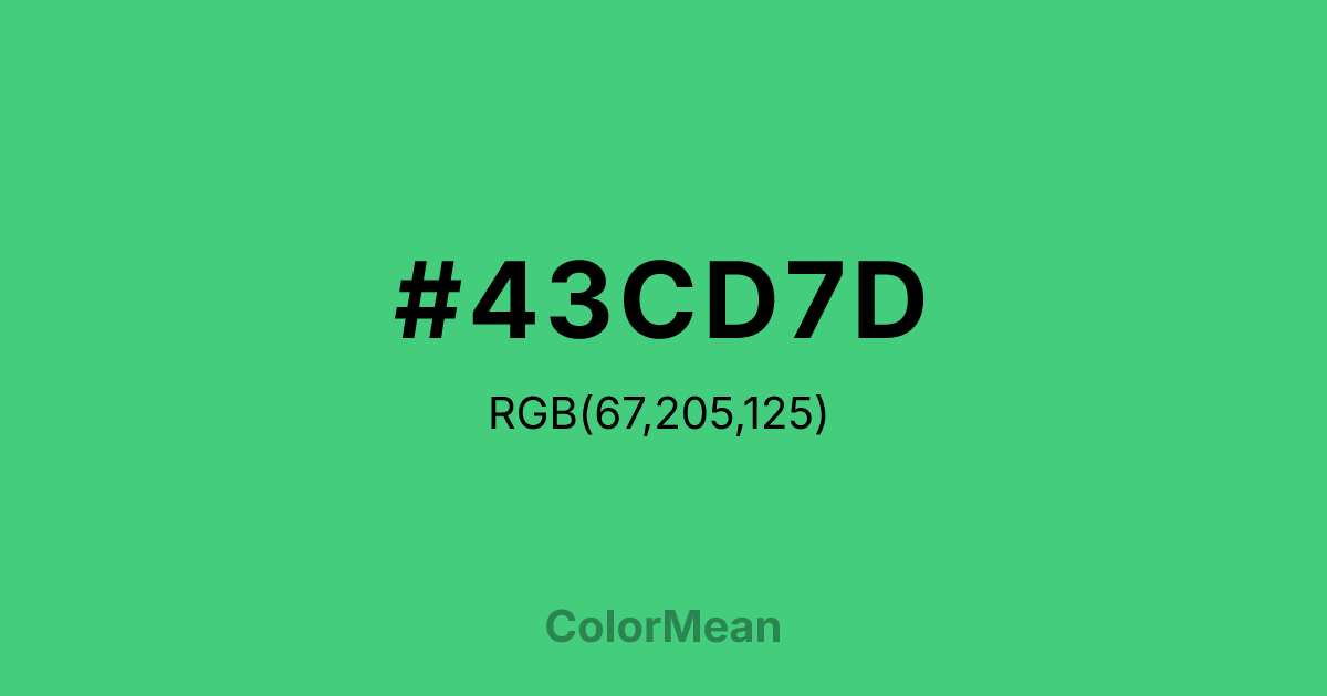 #43CD7D color swatch