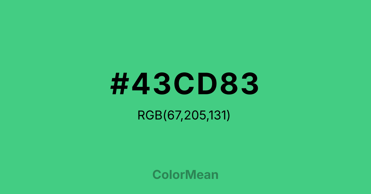 #43CD83 color swatch