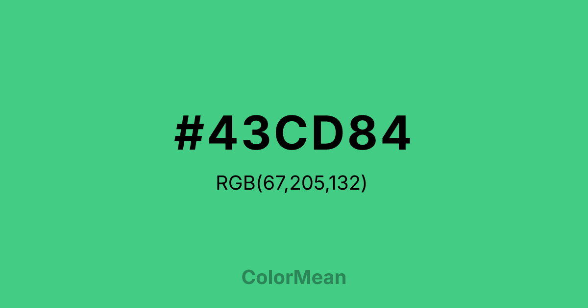 #43CD84 color swatch
