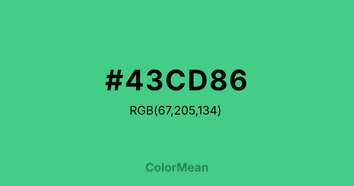 #43CD86 color swatch