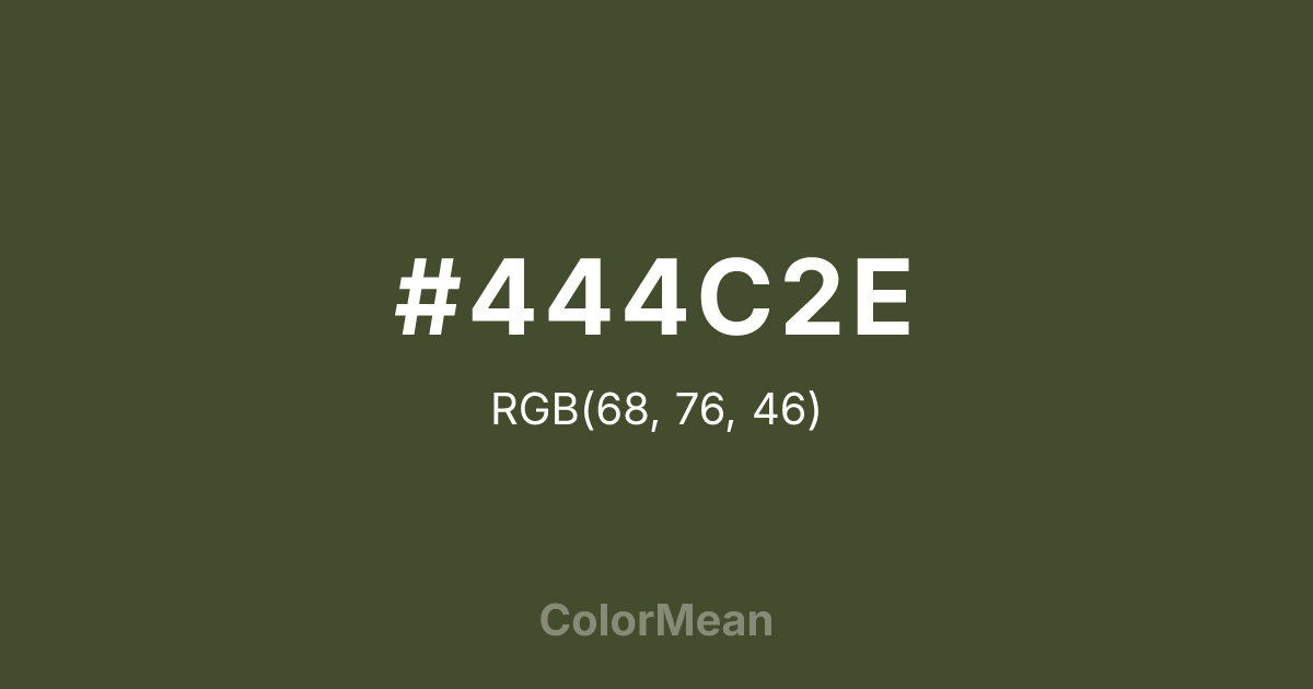 #444C2E color swatch