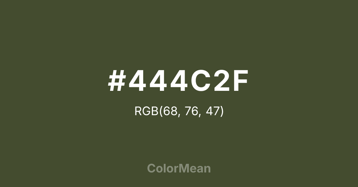 #444C2F color swatch