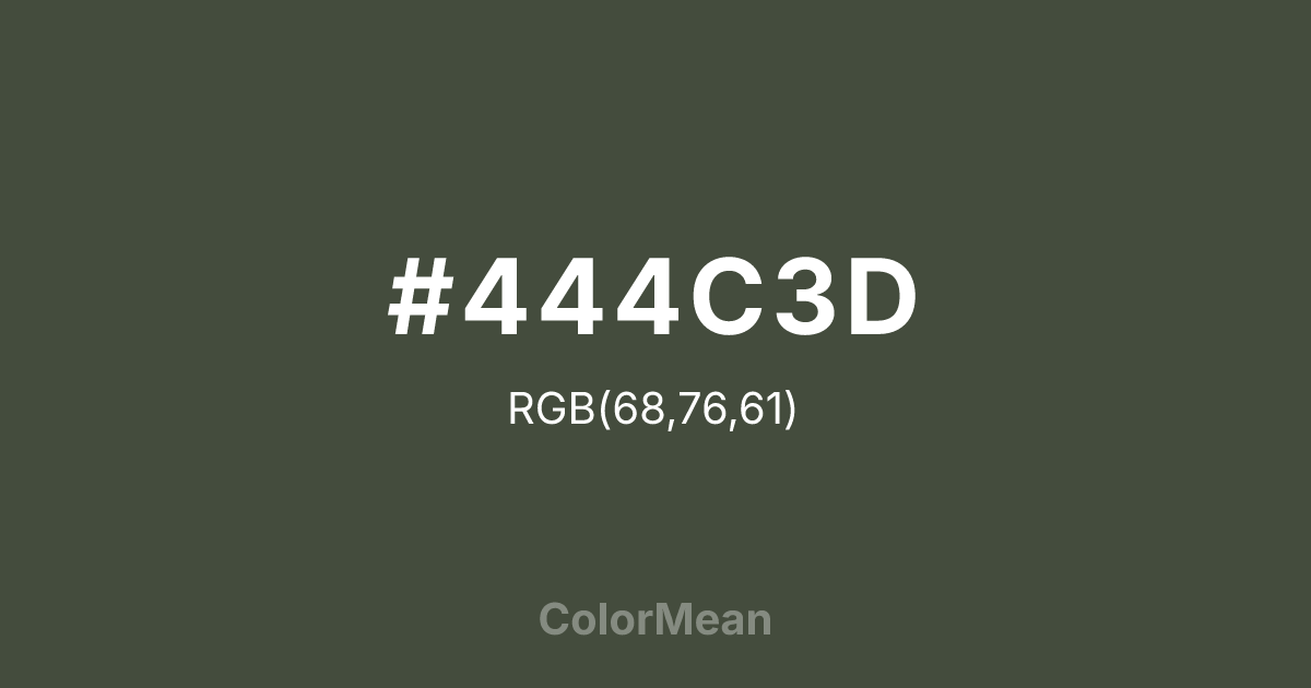 #444C3D color swatch