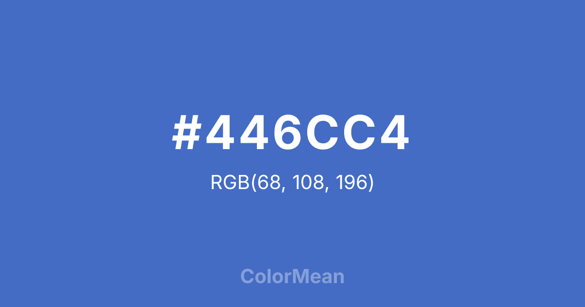 #446CC4 color swatch
