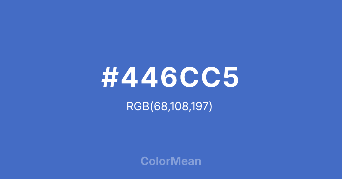 #446CC5 color swatch