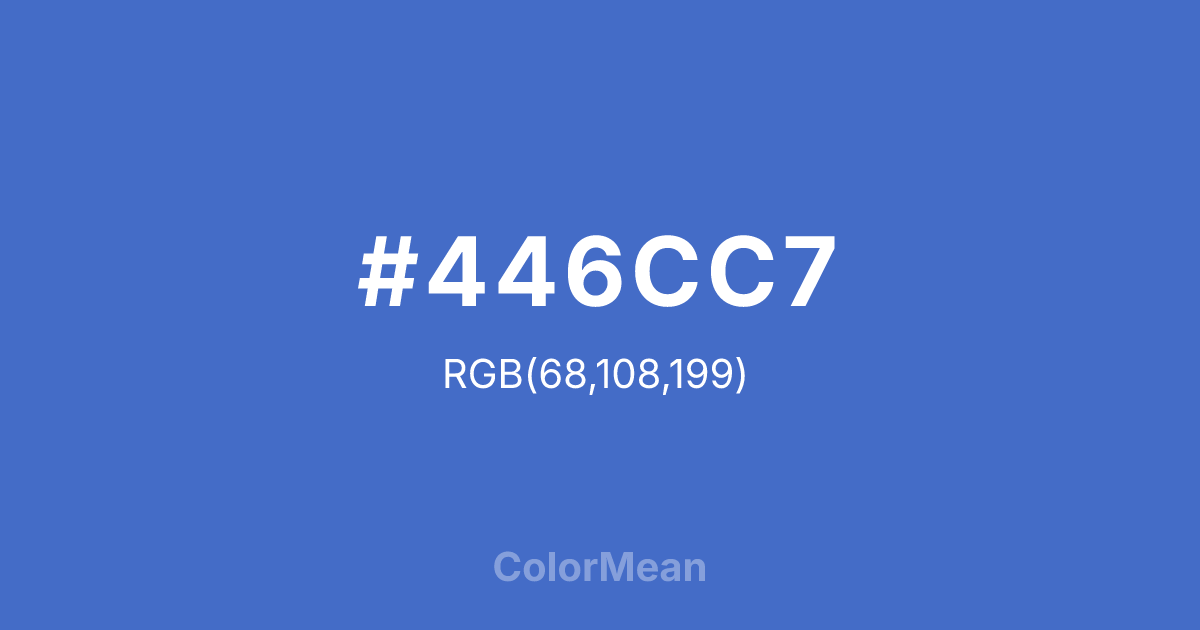 #446CC7 color swatch