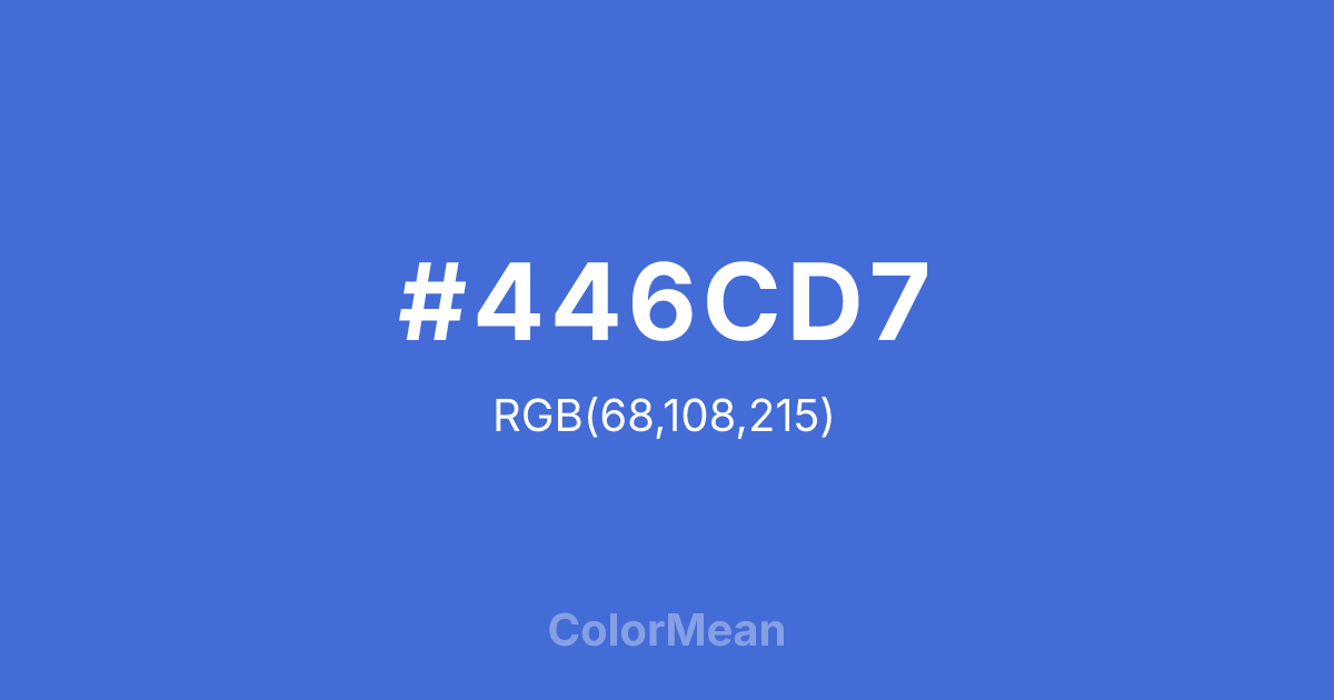 #446CD7 color swatch