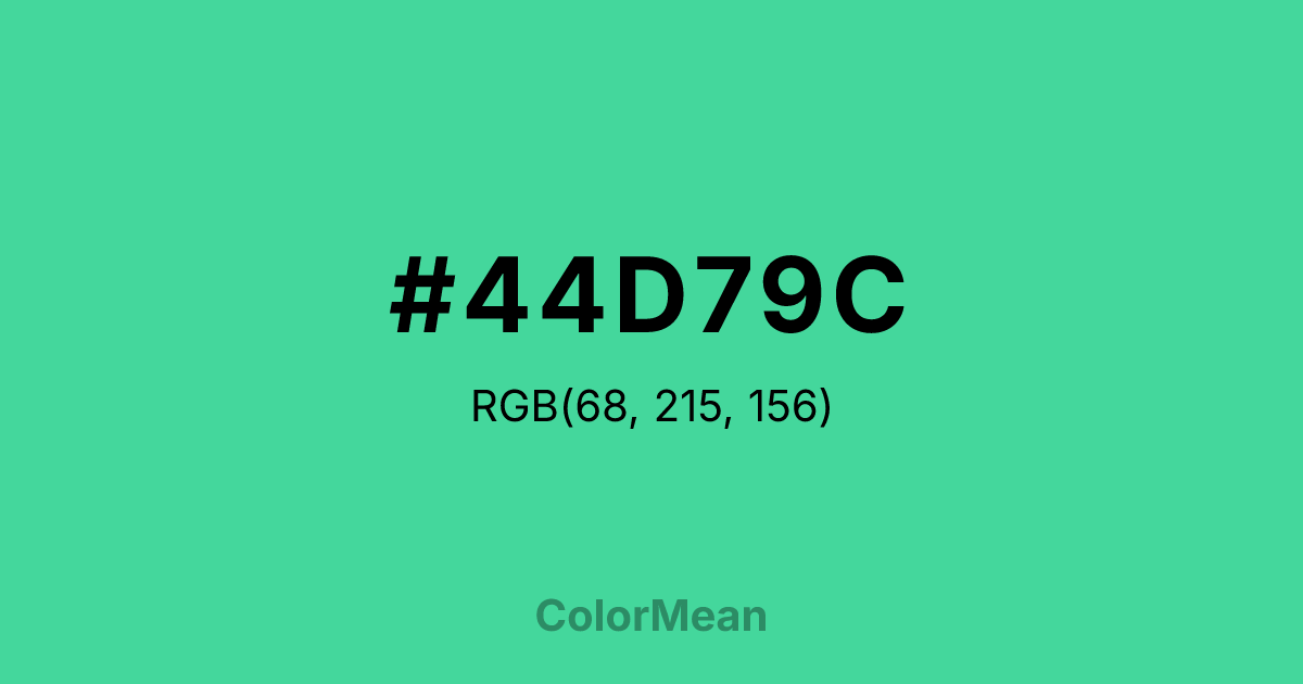 #44D79C color swatch