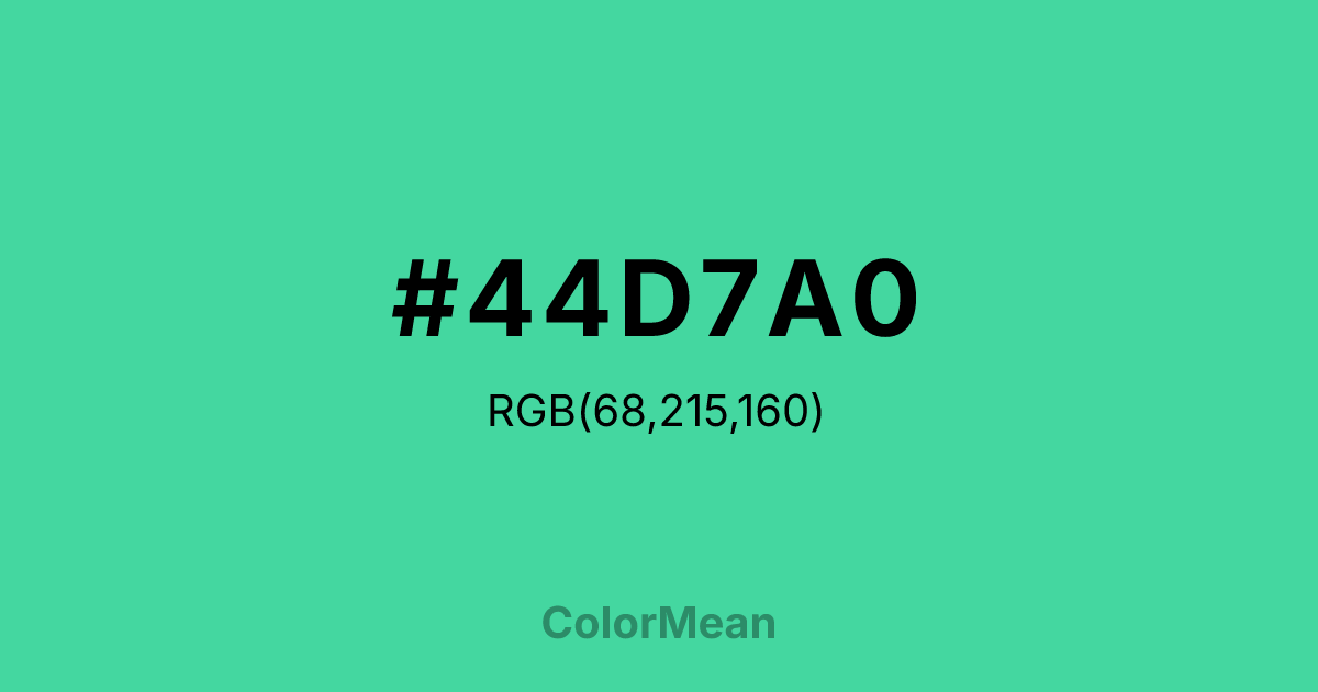 #44D7A0 color swatch