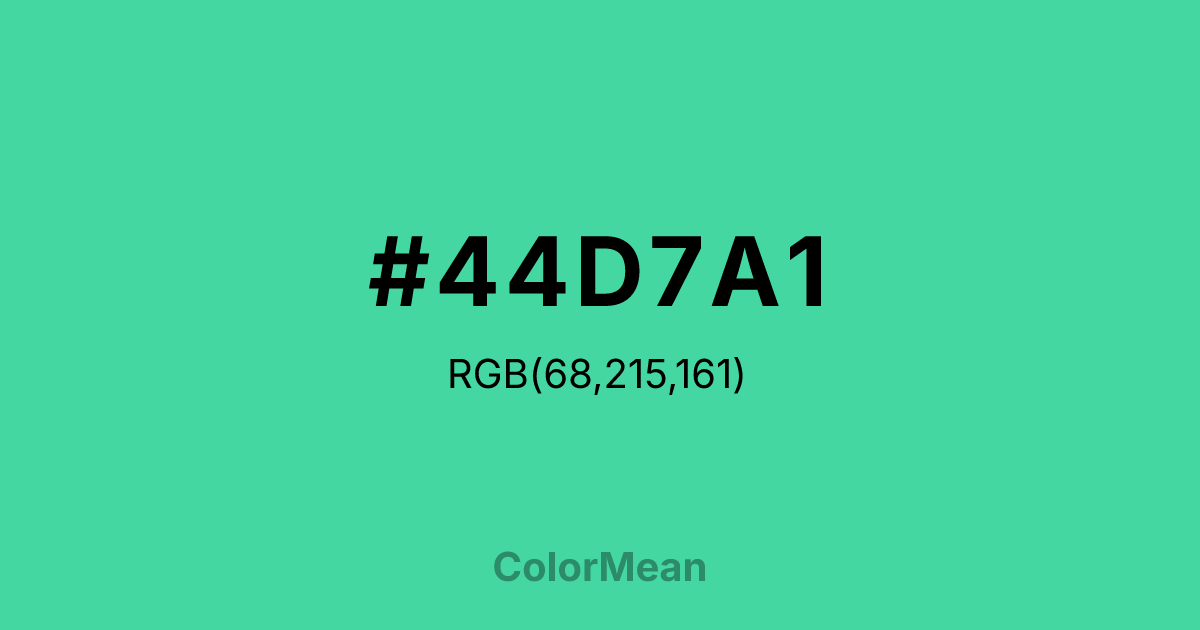 #44D7A1 color swatch