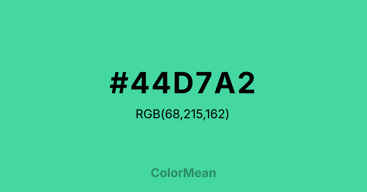 #44D7A2 color swatch