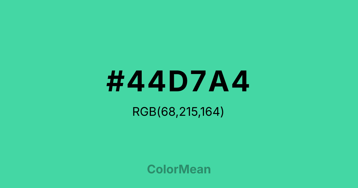 #44D7A4 color swatch