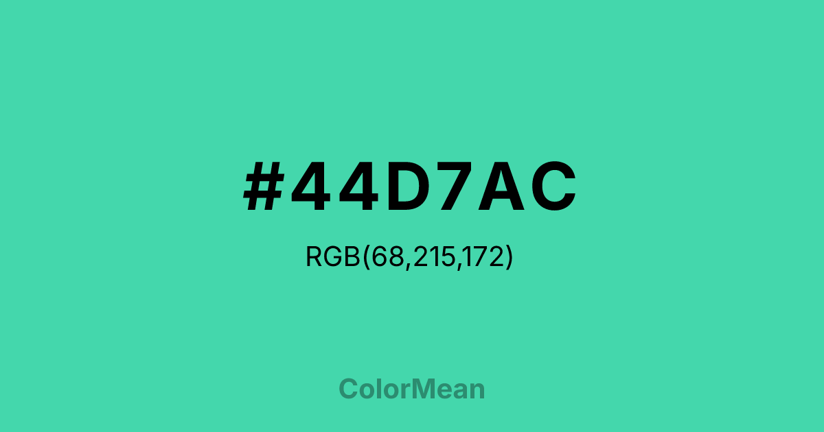 #44D7AC color swatch