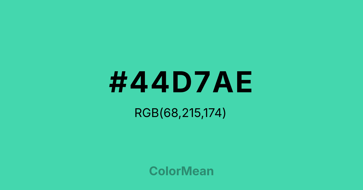 #44D7AE color swatch