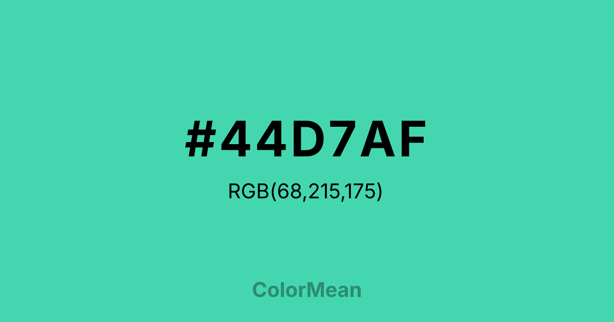 #44D7AF color swatch