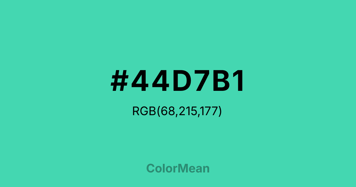 #44D7B1 color swatch