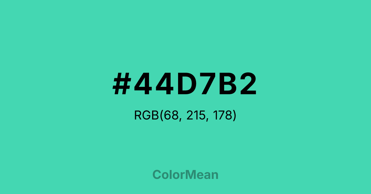 #44D7B2 color swatch