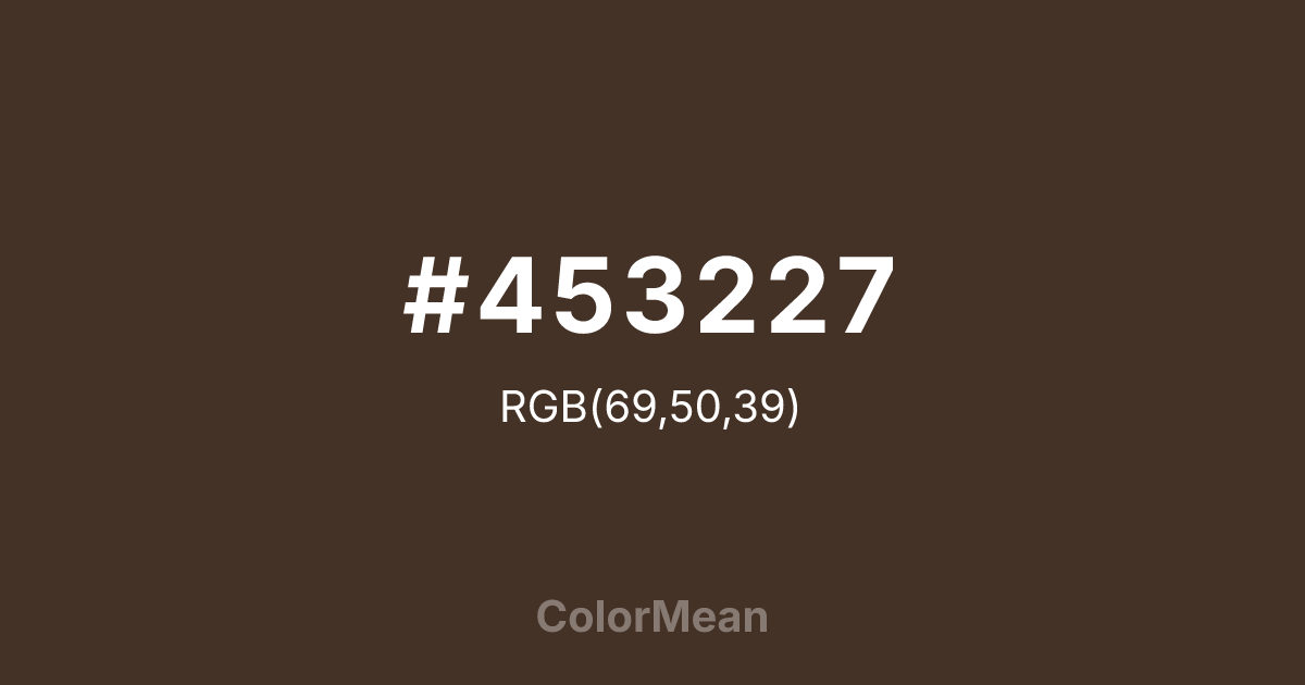#453227 color swatch