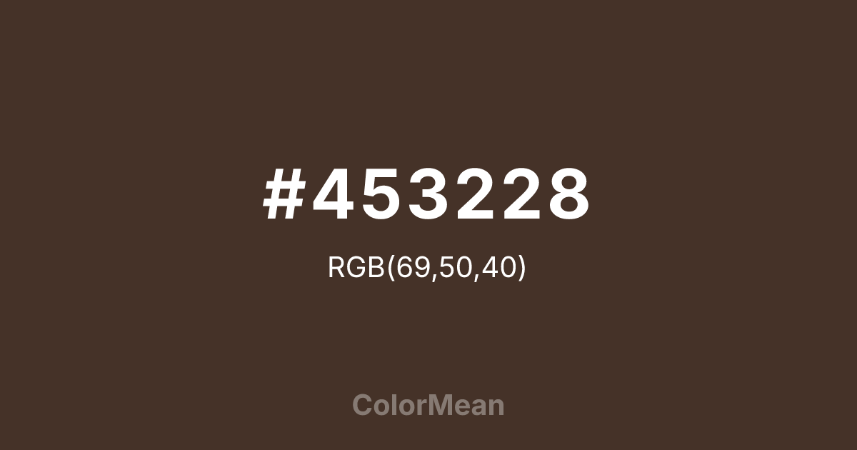 #453228 color swatch