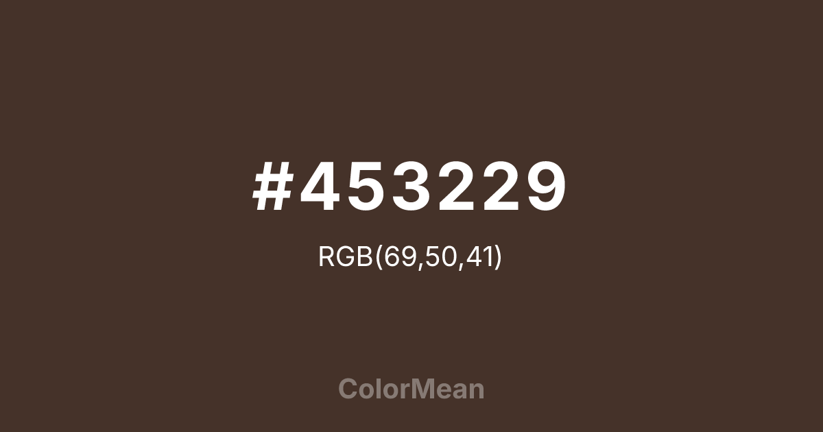 #453229 color swatch