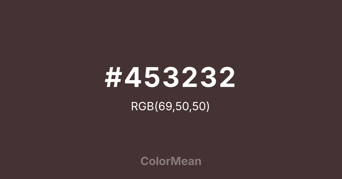 #453232 color swatch