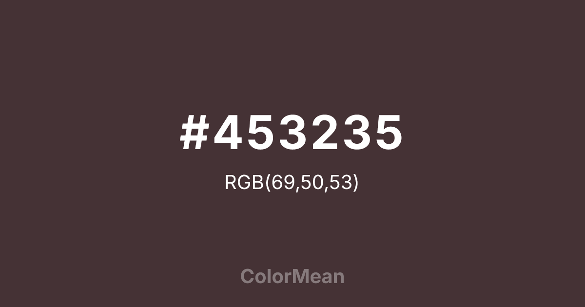 #453235 color swatch