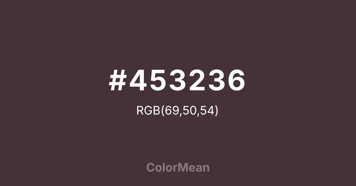 #453236 color swatch