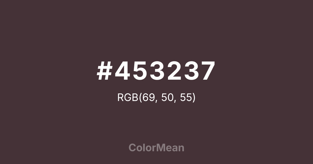 #453237 color swatch