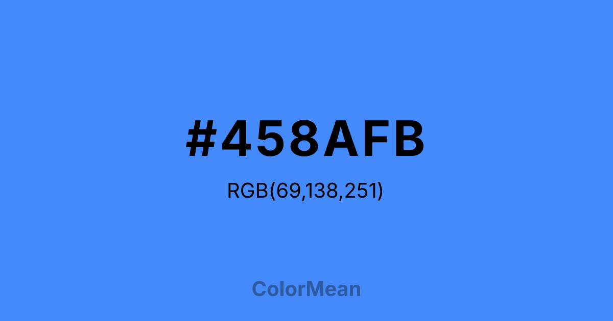 #458AFB color swatch
