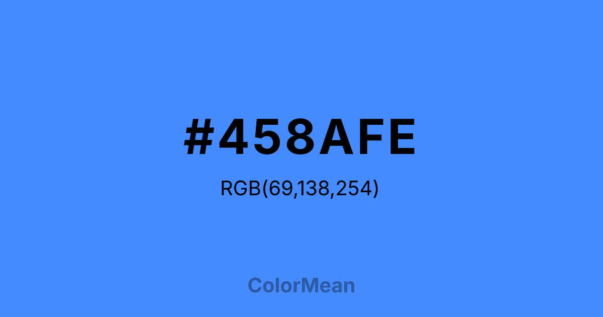 #458AFE color swatch