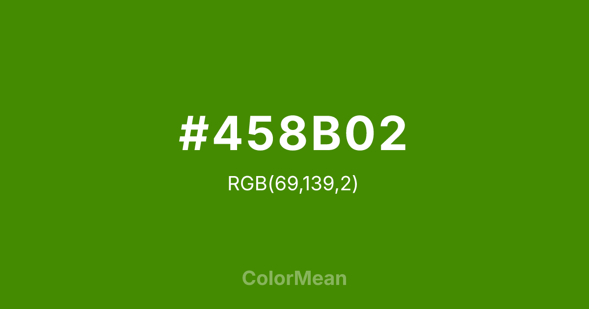 #458B02 color swatch