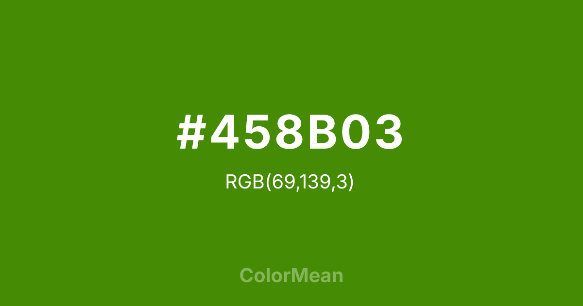 #458B03 color swatch