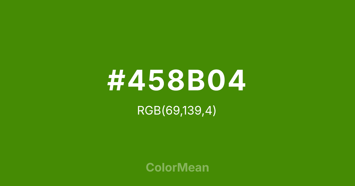 #458B04 color swatch