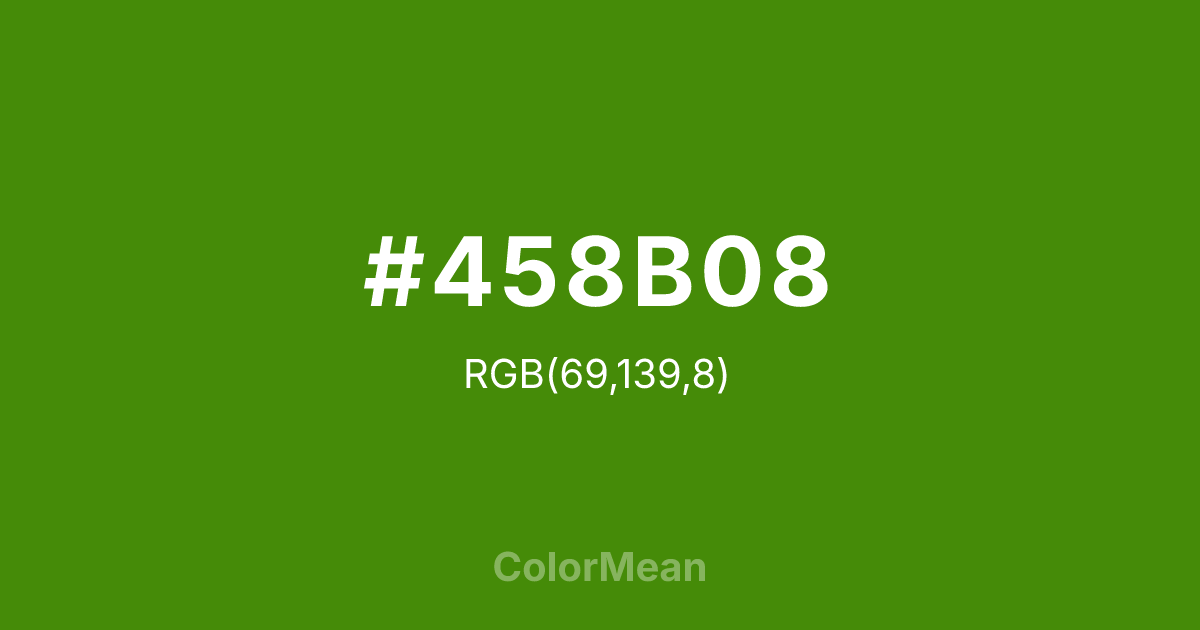 #458B08 color swatch
