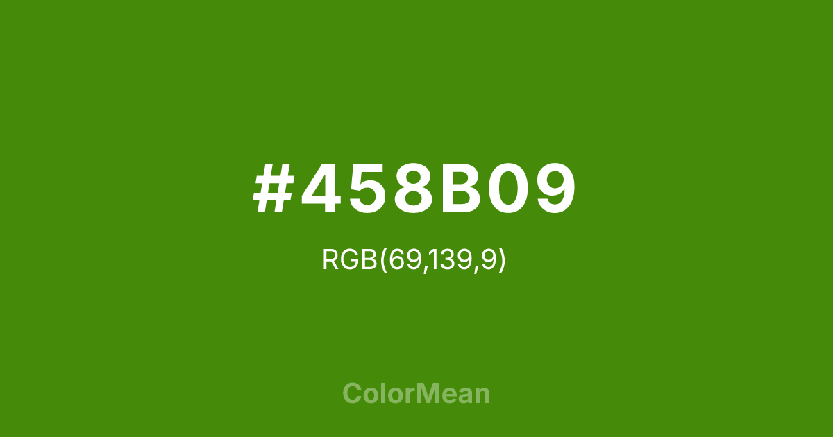 #458B09 color swatch