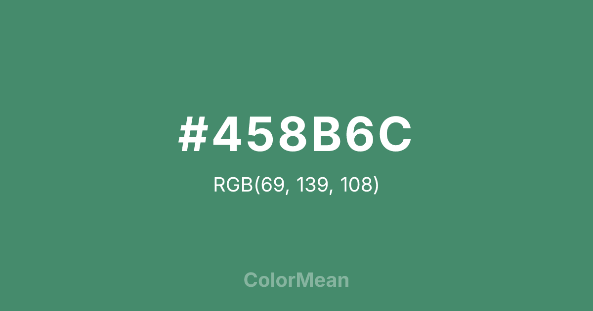#458B6C color swatch