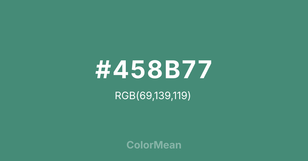 #458B77 color swatch