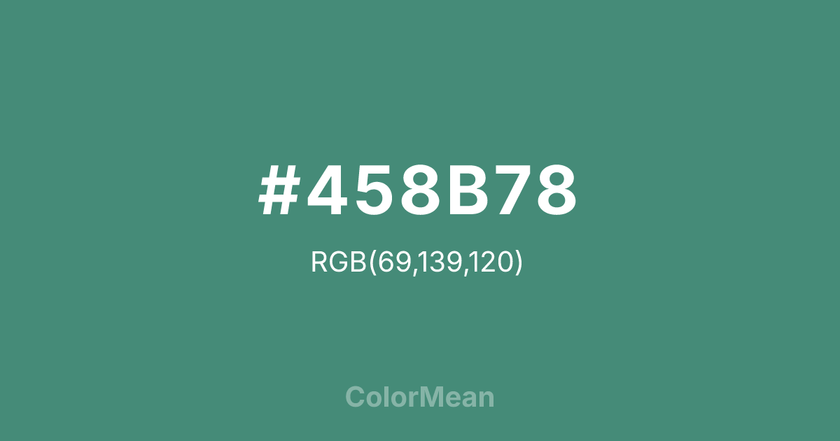 #458B78 color swatch